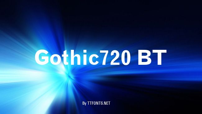 Gothic720 BT example